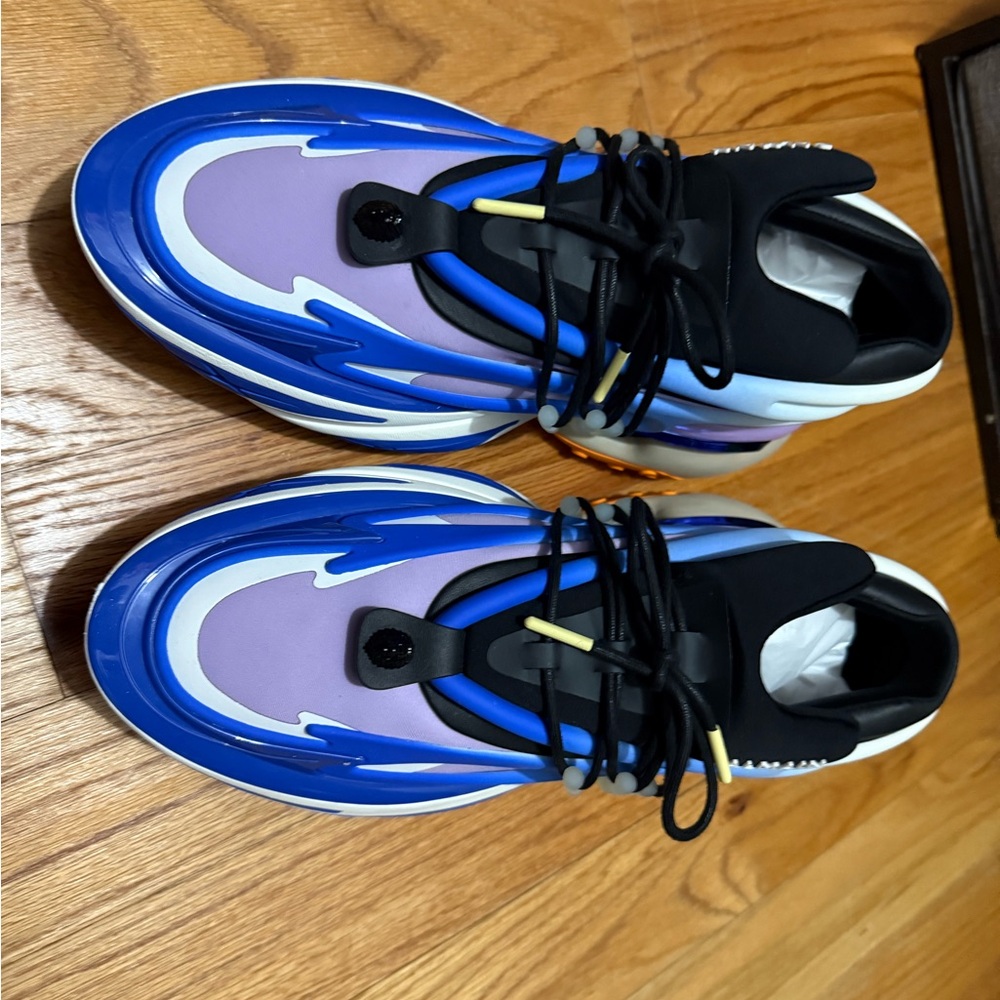 Balmain Blue and Purple Sneakers